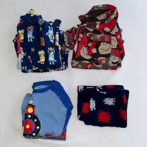 Boys 4T Lot of Pajamas Bluey Carters Childrens Place Marvel Spiderman - Picture 1 of 10