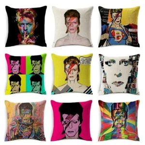 Europe American Rock POP Style Colourful David Bowie Cushion Cover Home - Picture 1 of 26