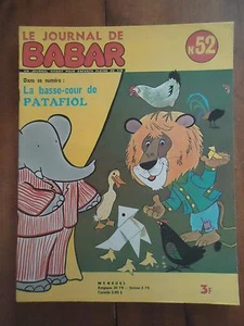The Journal Babar N º 52 1973 Laurent de Brunhoff Lion Corral Origami - Bild 1 von 1