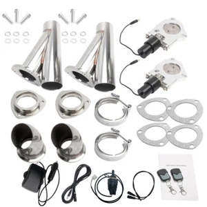 2PCS 2.5" Electric Exhaust Valve Y Pipe Kit with Remote Switch - Picture 1 of 10