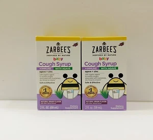 (2 Pack) Baby Cough Syrup + Immune with Organic Agave + Zinc Grape Flavor  - Picture 1 of 1