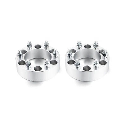 Pair 2.0" 6x5.5 M12x1.5 Wheel Spacers For Lexus Toyota 4Runner Ford Ranger GMC - Image 1 of 4