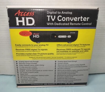 ❤️ Access HD Digital to Analog TV Converter Dedicated Remote Control DTA1030D - Image 1 of 4