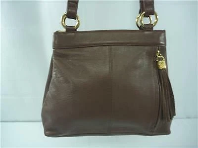 Bolso de Mano CROFT & BARROW Pecan MARRÓN Cuero Bolso de Hombro Retro Chic ¡Impresionante! Foto 1 de 4