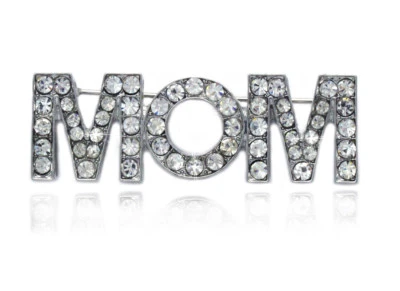 Broche prendedor cristal transparente para mamá día de la madre cumpleaños Navidad joyería caja de regalo  Foto 1 de 3