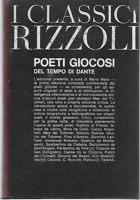 Aa. Vv. POETI GIOCOSI DEL TEMPO DI DANTE I Classici Rizzoli 1956 Prima edizione - Immagine 1 di 4