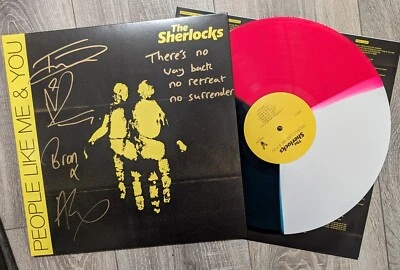 ✍️SIGNED✍️ THE SHERLOCKS PEOPLE LIKE ME & YOU AUTOGRAPHED ON SLEEVE WITH LYRICS  - image 1 of 4