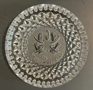 Vintage 1988 Waterford Crystal 8" Christmas Plate - Five Golden Rings - Picture 1 of 5