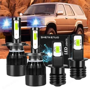 For Toyota 4Runner 1999-2002 8000K LED Headlight High&Low Beam + Fog Bulb 4X - Picture 1 of 16