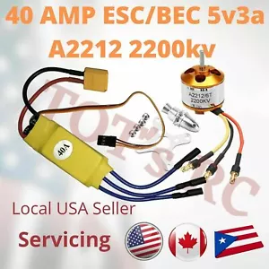A2212 2200KV Motor | 40A ESC 4s ESC| DEANS - XT60 | rc airplane heli drone FPV - Picture 1 of 7