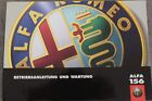 Alfa Romeo 156 - Betriebsanleitung & Wartung "2000" Bedienungsanleitung Handbuch