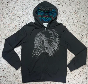 Denim & Supply Ralph Lauren Herren selten Vintage Indian Chief Hoodie Größe Large - Bild 1 von 8