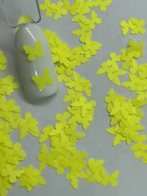 Butterfly 1 Neon Yellow Nail Glitter | 1 TSP | Gel Nail Art & Acrylic - Image 1 of 3