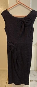 Armani Colezioni Black Silk Blend Dress Made In Italy Size 6 - Picture 1 of 11