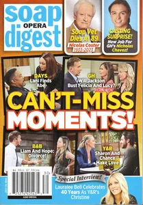 SOAP OPERA DIGEST Magazine July 24 2023 Walt Willey Lauralee Bell Greg Rikaart - Picture 1 of 4
