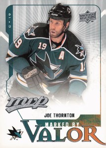 2008 Upper Deck MVP Valor #MV3 Joe Thornton   Card TCCCX