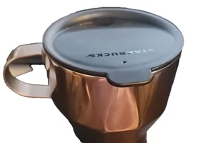 Starbucks 2014 Edelstahl Becher Tasse mit Deckel 14 fl oz Kupfer Bronze facettiert - Bild 1 von 7