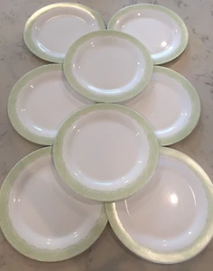 8 Martha Stewart Everyday France Dinner Plates 10.5 ” NICE Green Leaves - Picture 1 of 7