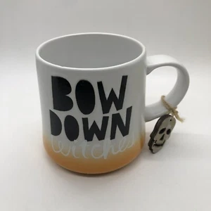Bow Down Witches Coffee Mug Skull Funny Novelty Prima Design Halloween 16oz - Picture 1 of 10