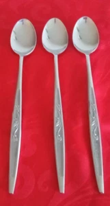 Carlton stainless flatware CAS1 lot of 3 ice teaspoons 7 3/8" NM polished - Picture 1 of 4