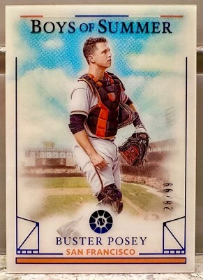 CAMISETA # PARTIDO! ¡Panini Blue Buster Posey 2024 28/99! ¡GIGANTES (1/1)! Foto 1 de 3