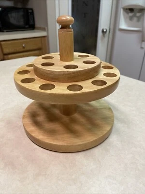 Suporte de tesoura de madeira, caddy de carvalho, comporta 18 tesouras ou tubos - Imagem 1 de 4