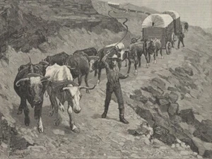 An ox train in the mountains 1888 by Frederic Remington Art Print - Picture 1 of 3