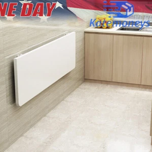 Folding PC Table Wall Mount Floating Desk Home Space Saving Laptop Desk 60x40cm - Picture 1 of 11