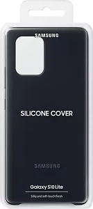 Official Samsung Galaxy S10 Lite Soft Touch Silicone Cover Case - Black - Picture 1 of 6