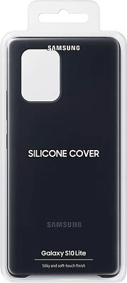 Official Samsung Galaxy S10 Lite Soft Touch Silicone Cover Case - Black - Image 1 of 4