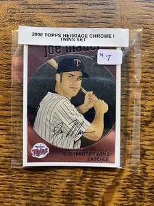 2008 Topps Heritage Chrome 1 Twins Set. Mauer - Picture 1 of 1