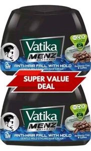 2 X 140ml DABUR VATIKA MENZ NATURAL ANTI HAIR FALL WITH HOLD STYLING HAIR CREAM - Picture 1 of 6