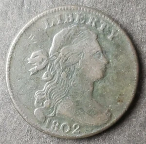 1802 1c Draped Bust Large Cent - Picture 1 of 3