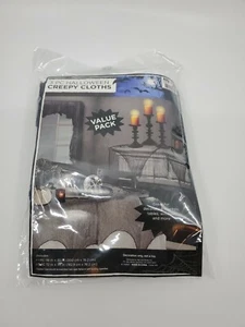 3pcs CREEPY CLOTH Halloween Decoration Gauze Large Black House Prop - Picture 1 of 3