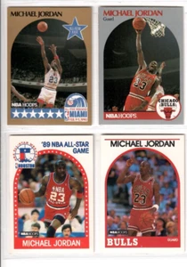 Michael Jordan 1989-90 & 1990-91 Hoops Chicago Bulls 4-card Basketball Lot - Picture 1 of 2