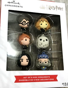 Hallmark Harry Potter and Friends Miniatur Weihnachtsschmuck, 6er Set NEU - Bild 1 von 4