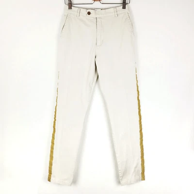 Laboratory Lord Taylor Man Casual Stretch Cotton Gold Side Stripe Khaki Pants 30 - Image 1 of 4