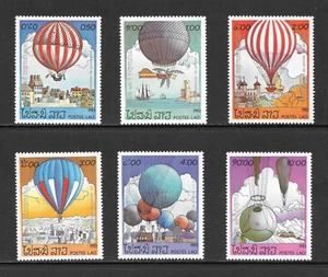 LAOS SCOTT 459 - 464 MNH SET - 1983 VARIOUS BALLOONS - Imagen 1 de 2