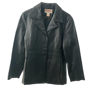Copper Key Leather Jacket, Women's Large, Black w/Buttons, Poly Lining - Picture 1 of 4