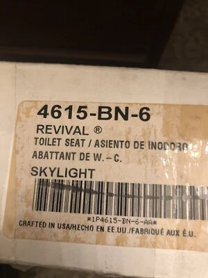 KOHLER REVIVAL 4615-BN-6 SKYLIGHT TOILET SEAT W/ BRUSHED NICKEL HINGES - Image 1 of 4