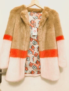 Plüsch Mantel Jacke Fake Fell Plüsch Gr. S - Bild 1 von 3