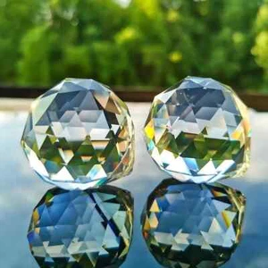 2pc 40mm Suncatcher Crystal ball, Hanging Pendant Rainbow Maker Prism,Home Décor