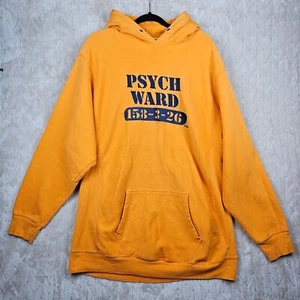 Steve & Barrys Hoodie Mens XL Psych Ward Y2K Halloween Prisoner Streetwear - Picture 1 of 6