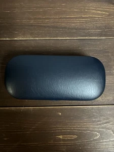 Vintage Brillenetui dunkelblau Muschelstil Hartschale - Bild 1 von 2