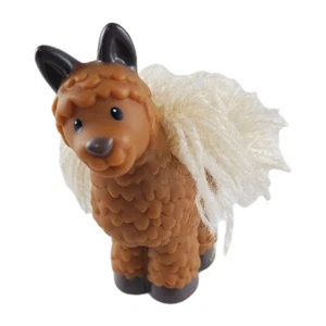 Fisher Price Little People Llama Alpaca Touch & Feel Farm Animals Fuzzy 3" Tall - Picture 1 of 10