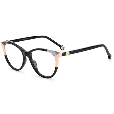 Carolina Herrera Women's Eyeglasses Black Nude Cat Eye Full Rim CH 0054 0KDX - Image 1 of 2