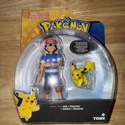 Figuras Pokemon Ash Ketchum y Pikachu Tomy 2017 NUEVO RARO SELLADO Foto 1 de 2