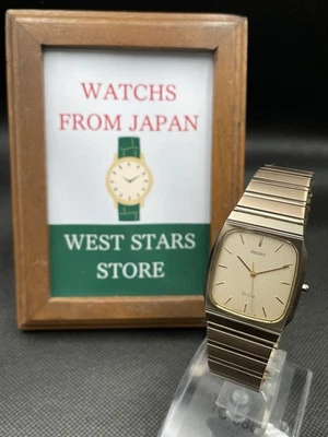 [Casi Como Nuevo] Vintage SEIKO DOLCE 9531-5140 Banda Dorada Rectángulo Cuarzo Para Hombre JAPÓN Foto 1 de 4