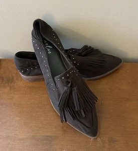 Neu ohne Karton Carlos by Carlos Santana Jessa braune Wildleder-Halbschuhe Slipper Quaste 8,5 - Bild 1 von 8