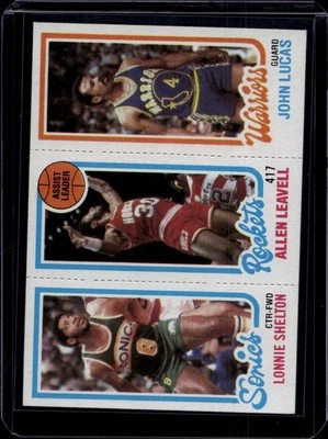 1980-81 Topps #96 / 104 / 231 / Lonnie Shelton / Allen Leavell / John Lucas - Image 1 of 2